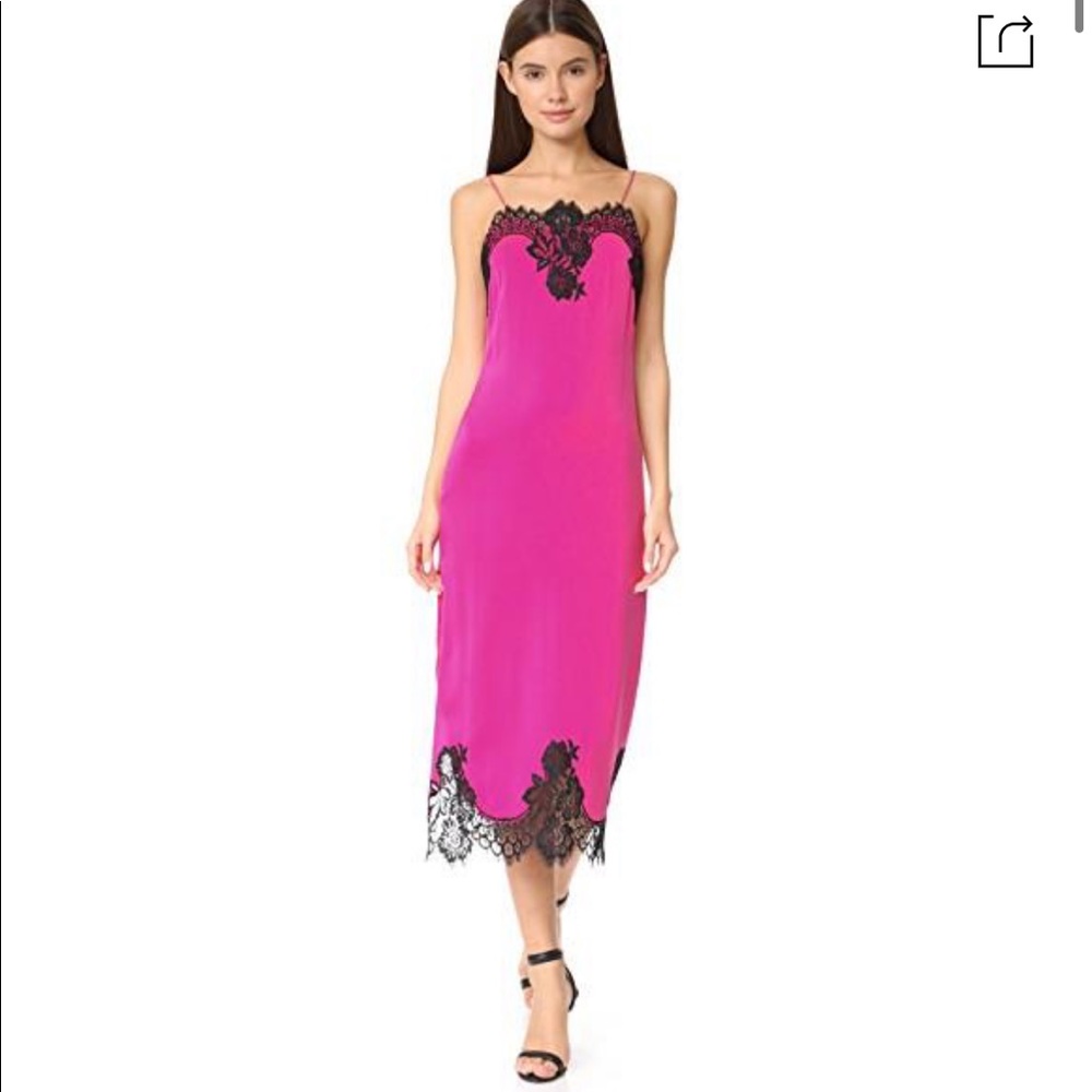 Alice + Olivia Luna lace-trimmed stretch-silk - Picture 2 of 3